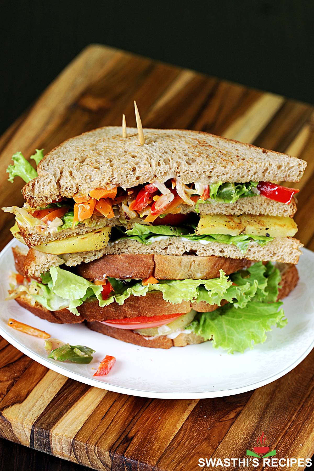 Vegetarian Club Sandwich
