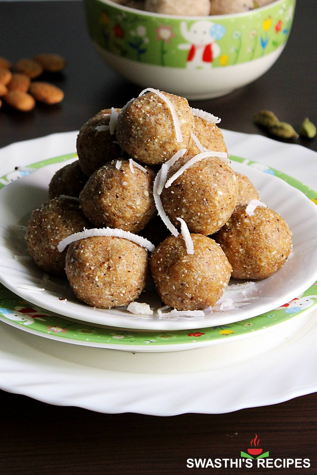 Jaggery almond ladoo