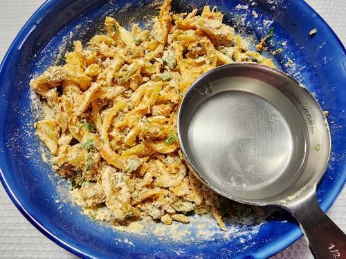 water to make onion bhaji batter