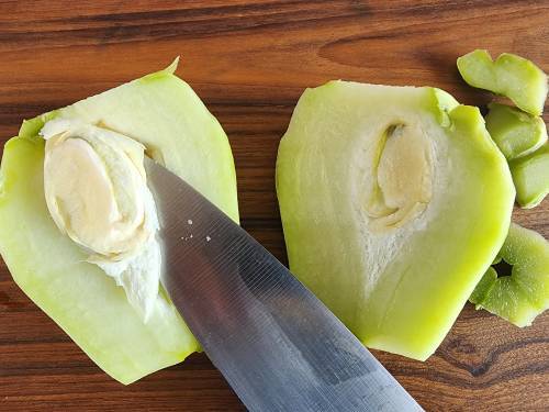 cut chayote