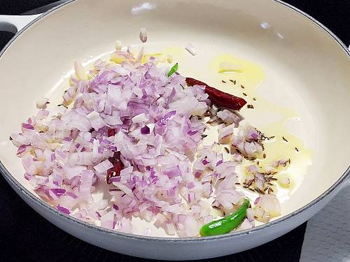 frying onions until golden