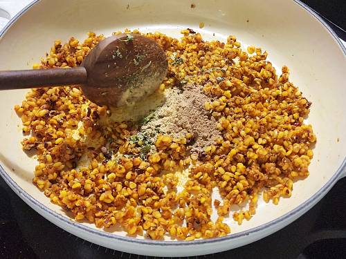 more ground spices added to stuffing