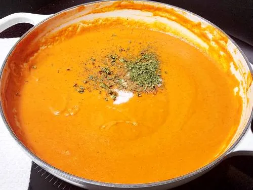 kasuri methi and sugar to balance the flavors