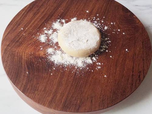 dusting with flour