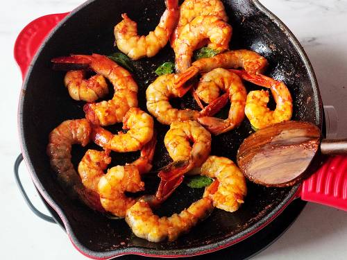 sear the shrimp