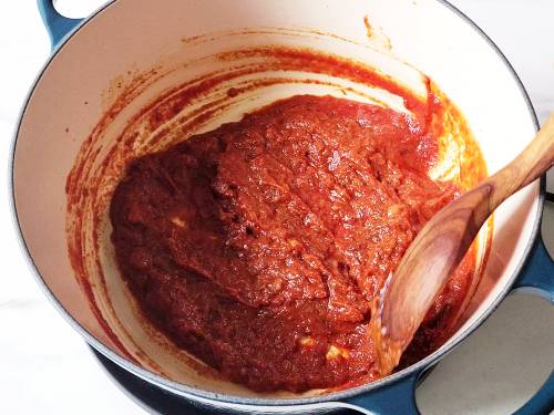 cooking onions and tomatoes