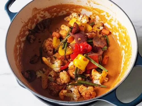 roasted vegetable tikka in a masala