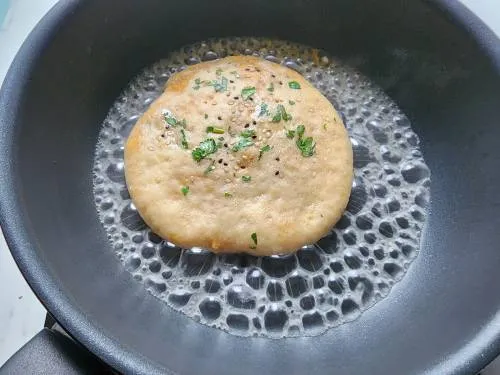 steaming stuffed kulcha