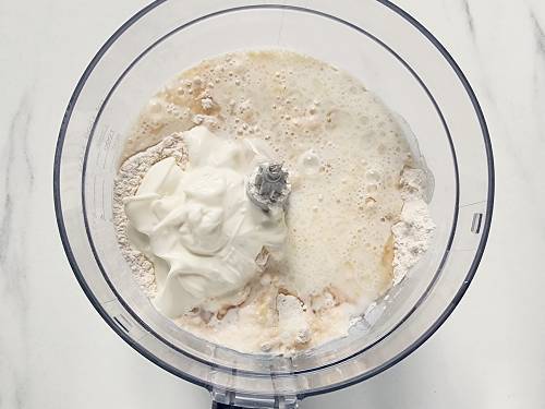 ingredients in a food processor