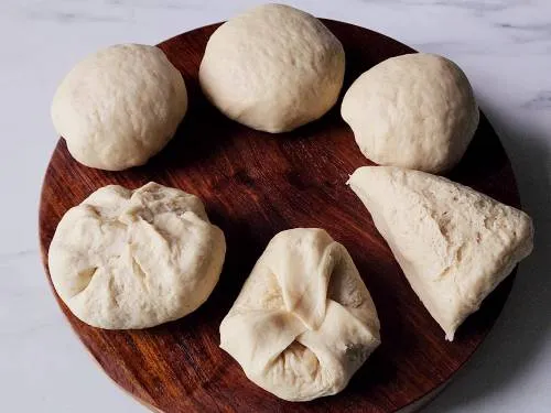 dividing dough to portions
