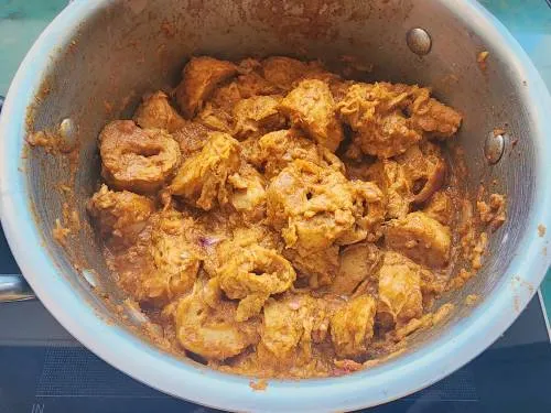 consistency and texture of cooked soya chaap