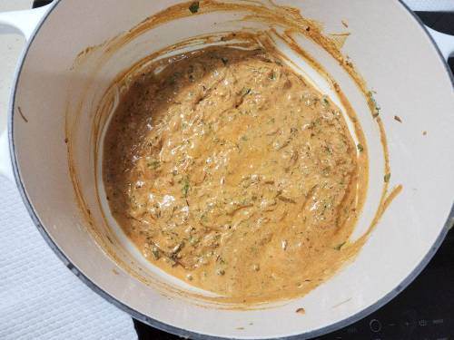 chicken marinade in a dutch oven