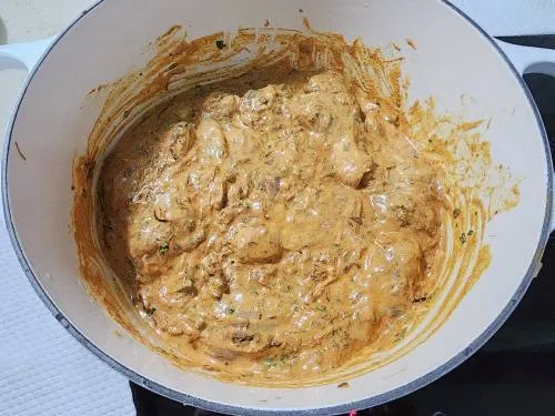 chicken marinade with spices herbs and yogurt