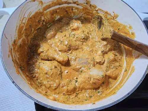 saute marinated chicken