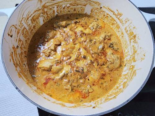 dum cooked dish after 45 mins