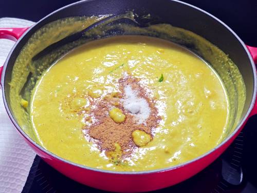 adding jaggery and salt