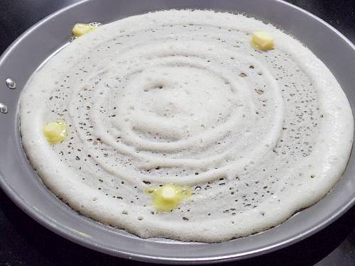 adding butter while cooking the batter