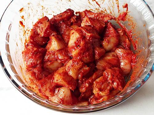 marinated chicken in a bowl